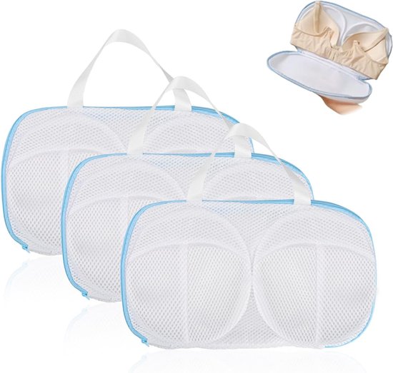 DEANKEJI Pack of 3 Washing Nets for Washing Machine, Bra Protection for Washing Machine with Zip, Reusable for Cleaning, Maintaining and Protecting Bras van DEANKEJI