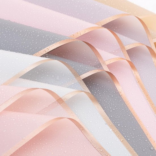 Decoratieve Geschenkverpakking - Waterproof Bloemist Verpakkingspapier voor Geschenken - Bloemen - Kunst en Ambachten - Bloemboeket Papier - 10 Vellen Geschenkverpakkingspapier - 5 Kleuren van Merkloos	