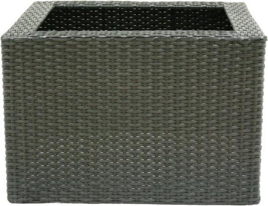 DecoWall Wicker IV rechthoekige omranding zwart voor container 40l