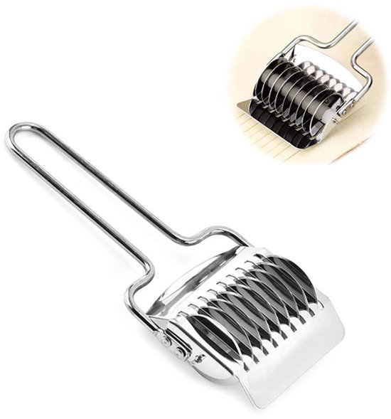 Deegsnijder van roestvrij staal, handmatige pastamachine, pastamachine voor handmatige pastamachine, keukengereedschap voor het maken van pasta en spaghetti