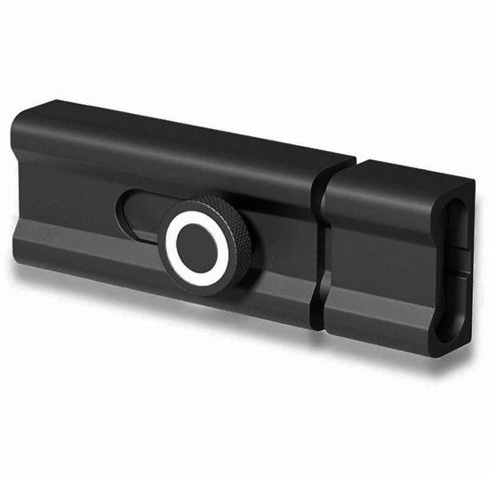 Deurboutsloten 80 mm aluminiumlegering schuifbout vergrendeling lijm gemonteerde schuifsloten huisveiligheid deurslot voor hout, metaal, glas en meer (zwart) van AIHYING