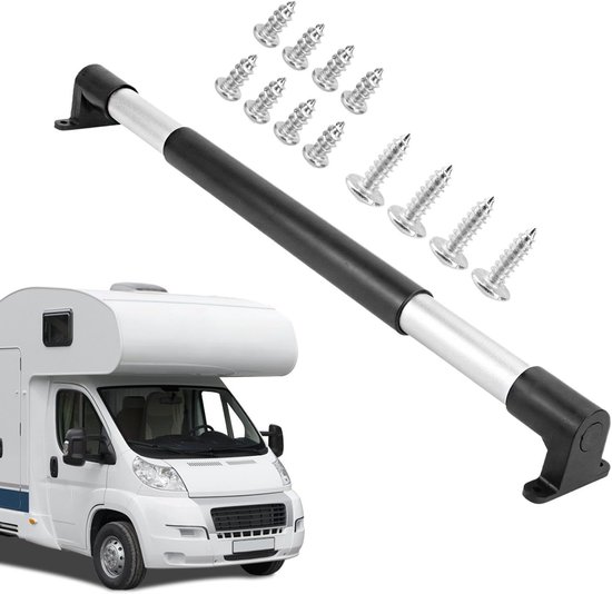 Deurgreep Camper - Telescopische Stang - Reizen en Kamperen - Insectenwerend Ontwerp - 31x10 cm - Zilver