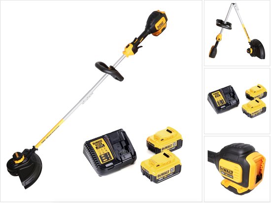 Dewalt DCM 561 PBS accu grastrimmer 18 V borstelloos + 2x accu 4.0 Ah + lader van DeWalt