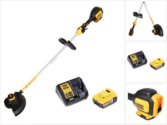 Dewalt DCM 561 PBS accu grastrimmer 18V borstelloos + 1x accu 5,0Ah + lader van Merkloos	