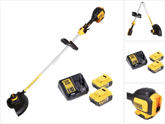 Dewalt DCM 561 PBS accu grastrimmer 18V Brushless + 2x accu 5.0Ah + lader van DeWalt