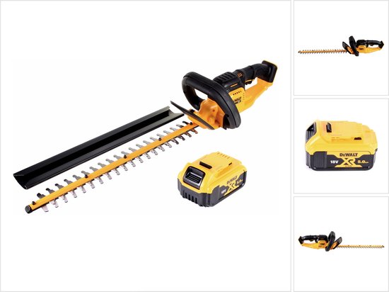 DeWalt DCM 563 PB accu heggenschaar 18V 55.8cm + 1x 5.0Ah accu - zonder oplader van Merkloos	