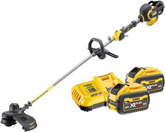 DeWalt DCM 571 Y2 accu-bosmaaier 54 V FlexVolt 38 cm borstelloos + 2x accu 12,0 Ah + oplader