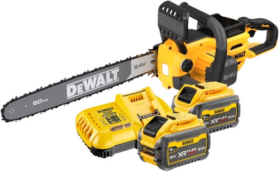 DeWalt DCMCS 575 X2 accukettingzaag 54 V FlexVolt 50 cm borstelloos + 2x accu 9,0 Ah + oplader van Merkloos	