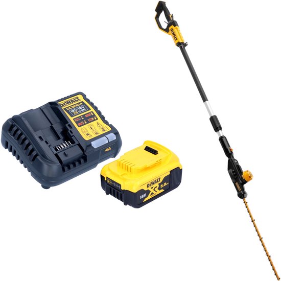 DeWalt DCMPH 566 P1 accu heggenschaar 18 V 55 cm + 1x accu 5.0 Ah + lader van Merkloos	