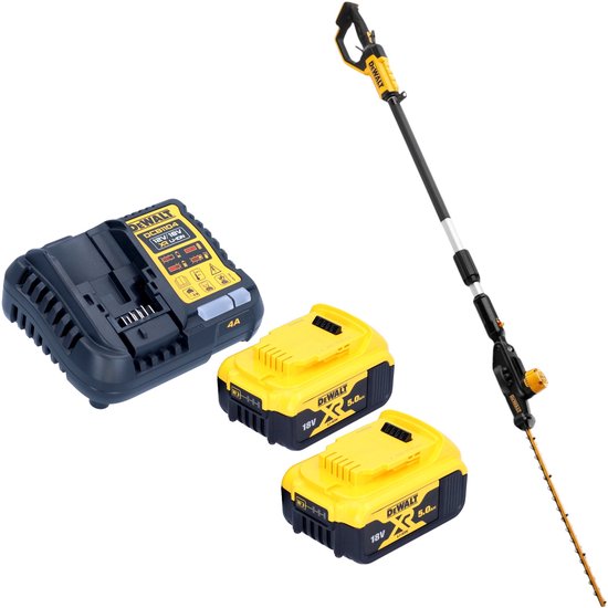 DeWalt DCMPH 566 P2 Accu-heggenschaar 18 V 55 cm + 2x accu 5.0 Ah + lader van Merkloos	