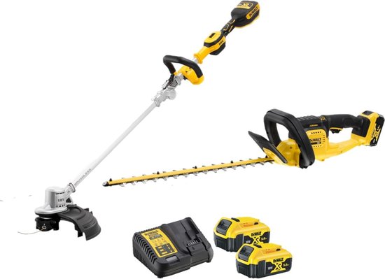 DeWALT DCMST561HT Accu Heggenschaar DCMHT563 + Grastrimmer DCMST561 18V XR 5.0Ah van DeWalt