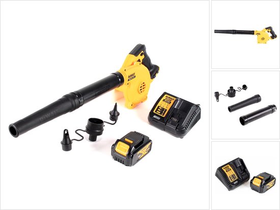 DeWalt DCV 100 M1 18 V accu blazer/bladblazer + 1 x DCB 182 4.0 Ah accu + DCB 115 lader van DeWalt