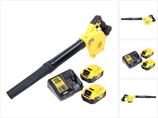 DeWalt DCV 100 P2 accubladblazer / bladblazer 18 V + 2x accu 5.0 Ah + lader van DeWalt