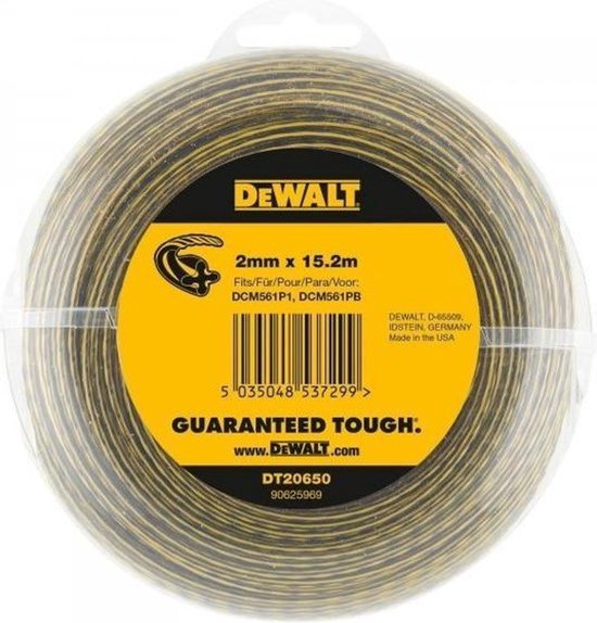 DeWALT DT20650 Grastrimmerdraad 2mm x 15.2m van Merkloos	