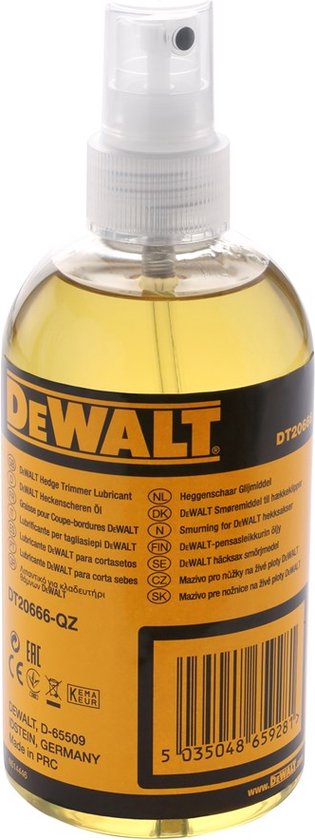DeWALT DT20666 Oliespray voor Heggenscharen 300ml van DeWalt