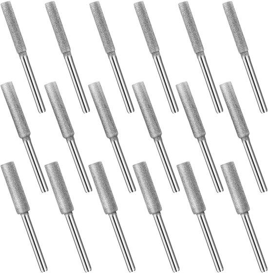 Diamant Kettingzaag Slijper - Slijpsteen Bits - Ketting Slijpen - 3 Maten Set - 7x5x2 cm - Zilver van Merkloos	