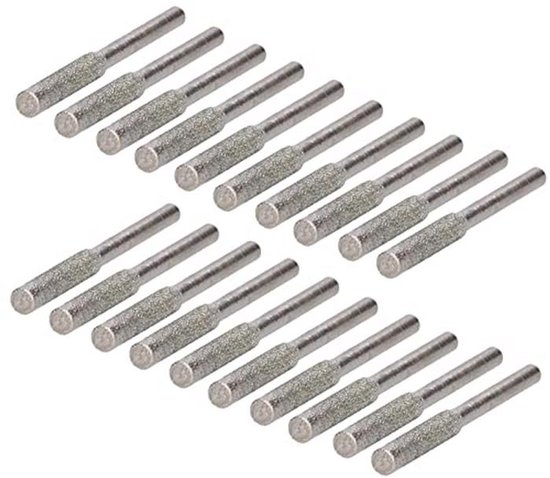 Diamant kettingzaagslijper set - 20 slijpstenen 4,8 mm voor kettingzagen van Merkloos	