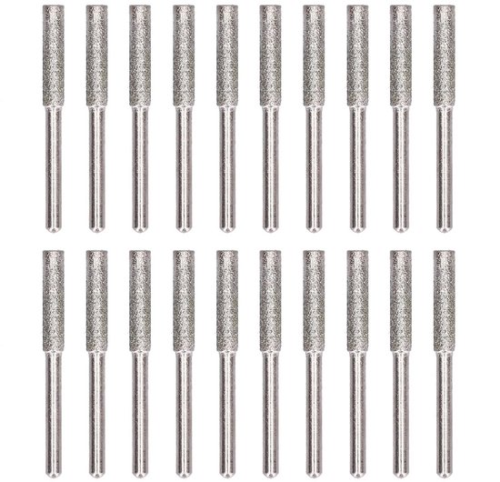 Diamanten Slijpstenen Set voor Kettingzagen - 4mm Slijpkoppen voor Scherpe Kettingen van Merkloos	