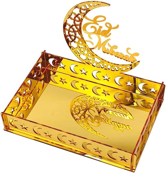 Dienblad voor Ramadan - Maan Stervormige Snack Box Organizer - Plaats Snacks Snoepjes Koekjes Fruit van Merkloos	