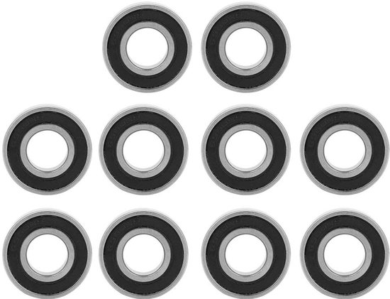Diep-groef kogellagers-10pcs 6900-2RS Rubber verzegelde diep-groef lager 10mm* 22mm* 6mm van Merkloos	