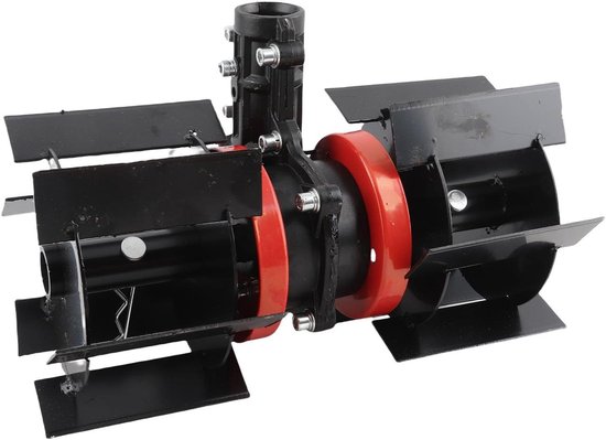 Diep Ploegwiel voor Elektrische Tuinfrees - Universeel Wiel om Grond los te Maken - Tuinwielen voor Gras Maaien - 9 Tanden - 10cm Diameter - 2-in-1 Functie - Geschikt voor 26 mm As van Merkloos	