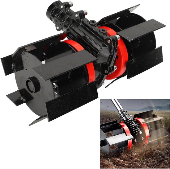 Diepe grondbewerking wielen met 9 tanden voor elektrische tuinfrees, 10 cm universele wiedwielen, 2-in-1 tuinhulpmiddelen voor gras maaien en grond losmaken in tuinen (28 mm)