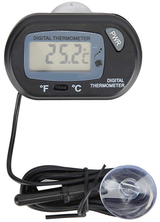 Digitale LCD Aquarium Thermometer - met Zuignap voor Broedmachine - Reptielen en Aquarium Broeders van Merkloos	