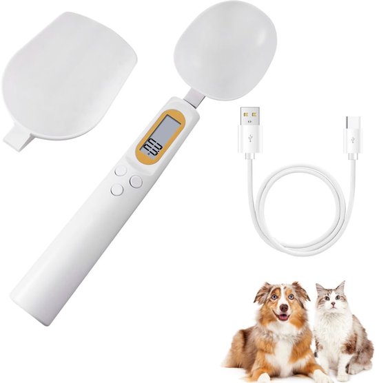 Digitale maatlepel - weeglepel - weegschaal - hoge precisie - LCD-scherm - afneembaar handvat - 4 unit-modi - keukengadgets - hondenvoer voor huisdieren van Merkloos	