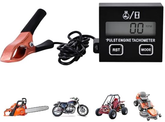 Digitale toerenteller, 2-takt digitale snelheidsmeter, inductieve toerenteller, motorzaag, benzinemotor, grasmaaier, clip-toerenteller, kettingzaag, hoge kettingzagen, verwisselbare accu van Runleader