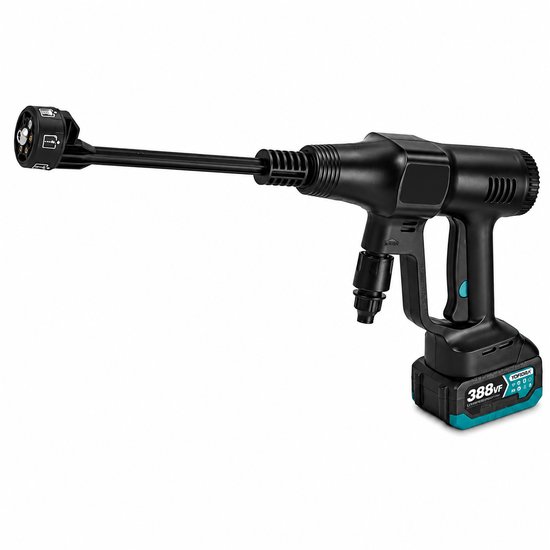 DIMICO - Draadloze Hogedrukreiniger - Hogedrukspuit - 2 Accu's - Power Washer - Waterpistool - 6-in-1 Sproeikop - 200Bar