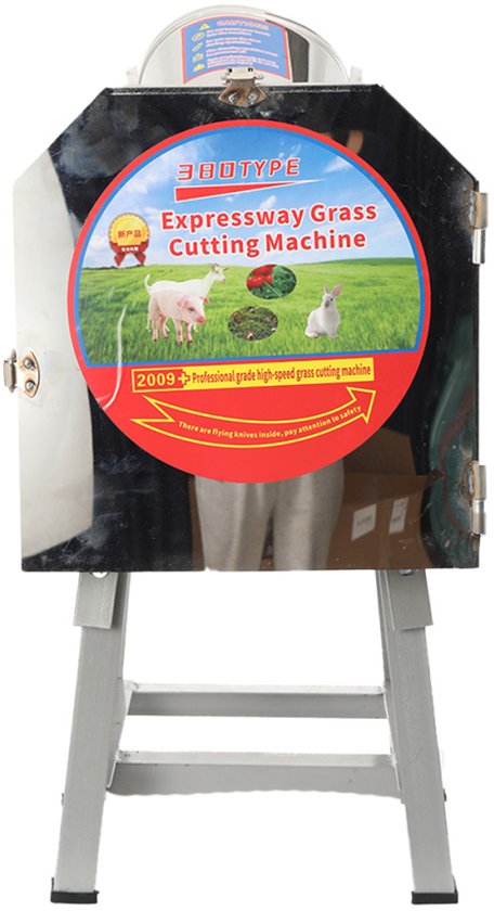 DIMICO - Elektrische Voersnijder 220V - Grasversnipperaar met 8 Messen en RVS Behuizing voor Veevoer en Groenten - Voermachine Vee - Voor Boeren en Veehouders