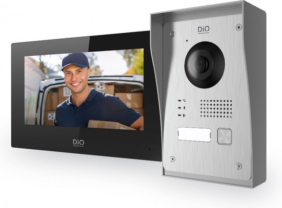 DiO Bedrade Wifi videofoon Intercom – 2 draads – 7” touchscreen - Standalone van DiO