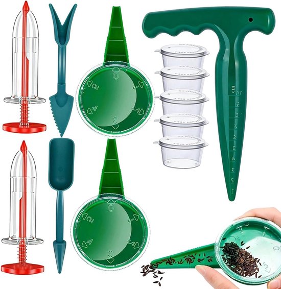 Dispenser, Herbruikbare Ergonomische Met de Hand Bediende Pootstok, Kleine Zaaier Zaaihulpmiddel Plantgereedschap, voor Buiten Gazon Park Achtertuin Erf Thuis Tuin