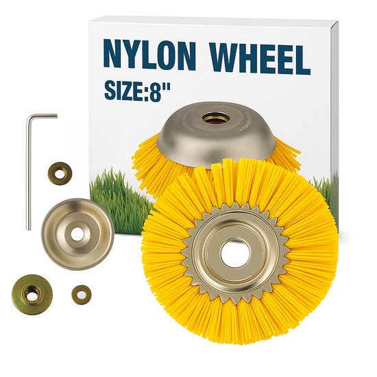 DIVERZA Nylon Onkruidborstel – Onkruidborstel Bosmaaier 20 cm – Onkruidverwijderaar – Voegenborstel – Grastrimmer – Universele Onkruidborstel van Merkloos	