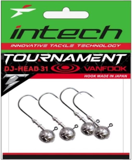 DJ-Head 31 Jighead - #3/0 - 18g - 4 stuks - Loodkop voor Roofvissen - Jigheads voor Shads & Softbaits van Jenzi