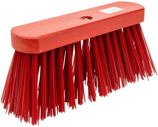 D&L Straatbezem Zuiver Pvc - Rood Gelakt van D&L
