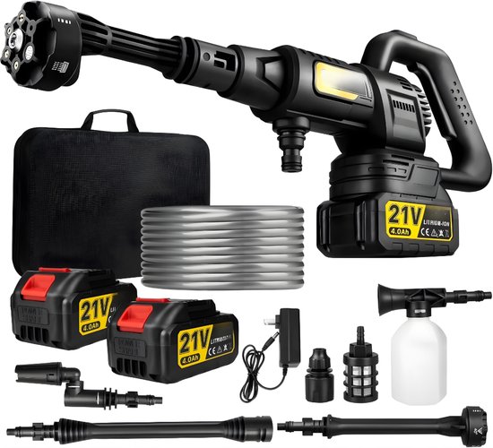 DnA® Hogedrukreiniger - Hogedrukreiniger Accu - Terrasreiniger - Hogedrukreiniger op Accu - Zwart - 10cm x 10cm x 10cm van Merkloos	