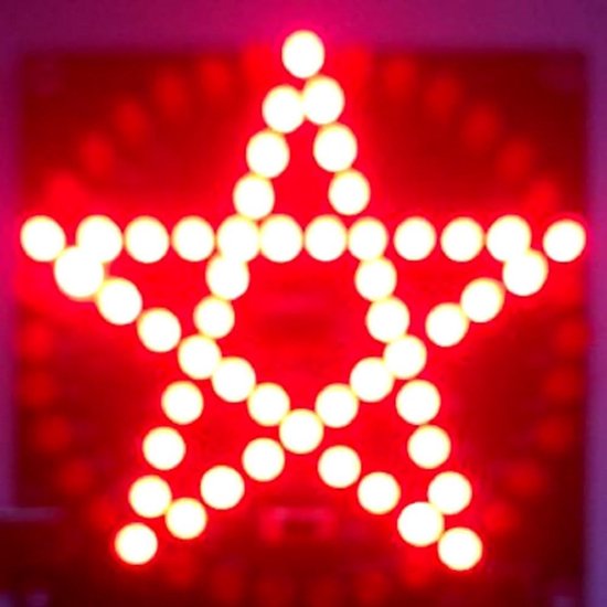 Doe-het-zelf elektrische soldeerset - 80 leds - waterverlichtingsset - cirkelvormig pentagram - creatieve cadeaus voor elektronica-liefhebbers - kinderen - studenten van Merkloos	
