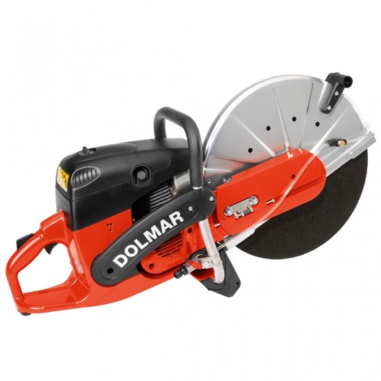Dolmar Motordoorslijper 81,0 cc PC8216WS. Zwaarste motordoorslijper, doorslijpdiameter 400 mm. 5-voudig filtersysteem, stof effectief tegengehouden waardoor geringe slijtage optreedt. Minimale trillingen door vrijhangende antivibratie aandrijving. van Dolmar