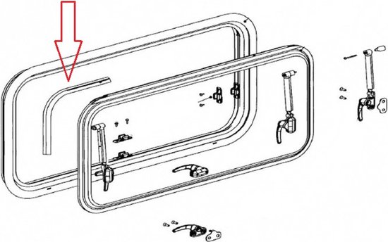 Dometic S7 Raam Raamrubber 5m van Dometic
