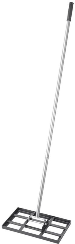 DoneMore® - Gazon egaliseerhark - Bodem leveler met steel - Roestbestendig koolstofstaal - Zwart - 198 x 43 x 4 cm - 6 kg van Merkloos	
