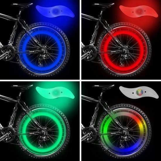 Doodadeals® - Spaakverlichting Kinderfiets - Fietswielverlichting - LED - Rood - Set van 2 van Doodadeals