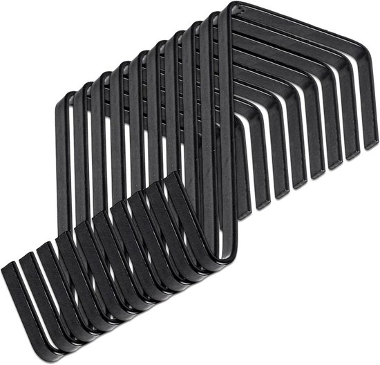 Door Hooks Set of 10 - Zwarte RVS Deurhaken - Universele Ophangbeugel voor Deuren van Merkloos	