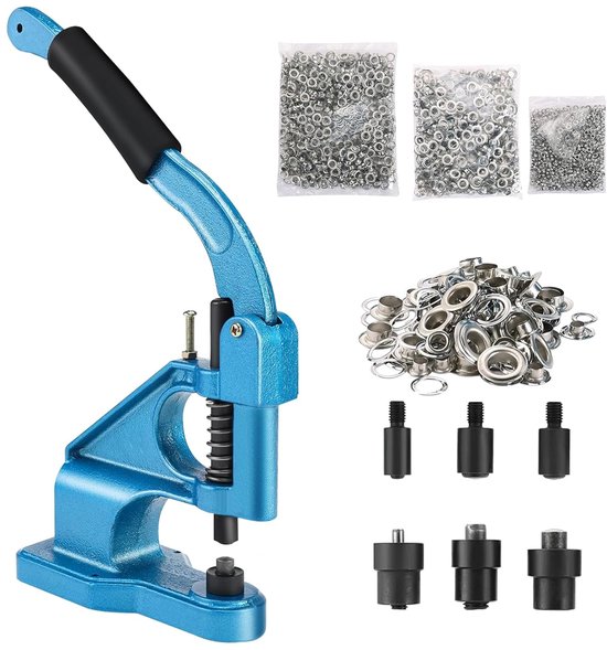 Doorvoertule ponsset - doorvoergat ponsmachine set met 1500 stuks doorvoertules - zware handpers doorvoertule oogperforatieset kopen van Virklyee