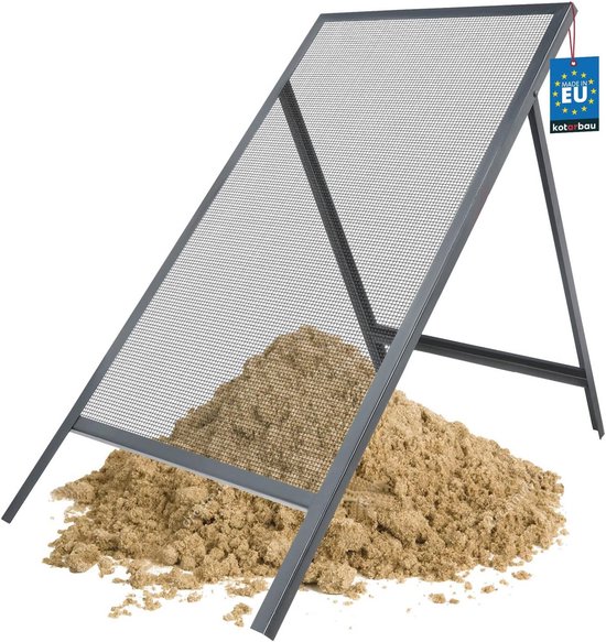 Doorwerpzeef 60 x 120 cm - Stalen Zeef voor Tuin, Compost en Bouw van Merkloos	