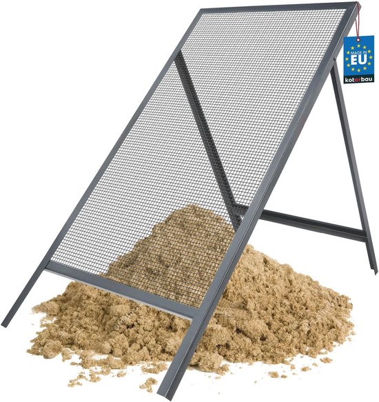 Doorwerpzeef 60 x 120 cm - Stalen zeef voor tuin, compost en bouwen
