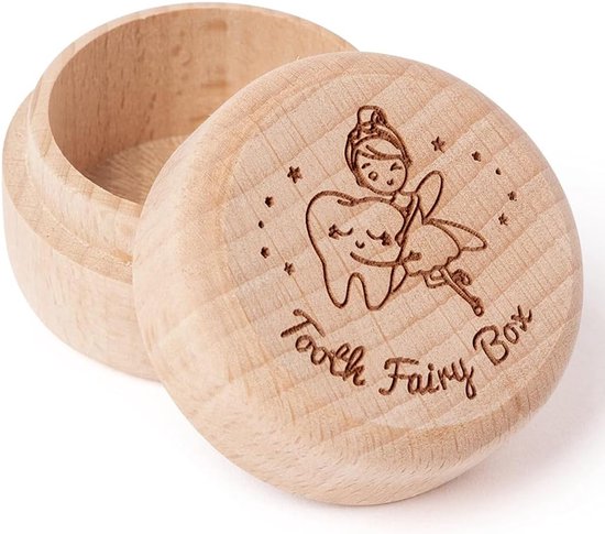 Doos voor tandenfee, herinneringsdoos, melktandhouder, schattige tandendoos, opbergdoos voor herinneringen, opbergdoos voor kinderen, jongens en meisjes van Merkloos	