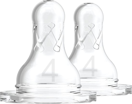 Dr. Brown's Options+ Flesspeen - Fase 4/Papspeen - Smalle halsfles - 2 stuks van Dr. Brown's