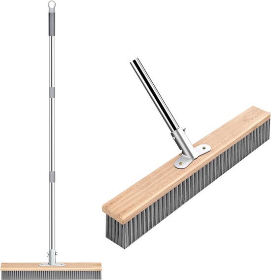 Draadbezem met Handvat voor het Verwijderen van Mos op Terras, Tuin en Zwembad - 40 cm, Efficiënt en Duurzaam
