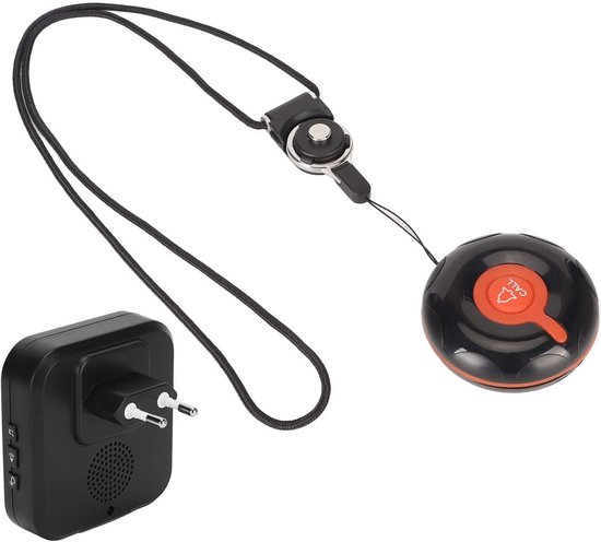 Draadloos Caregiver Pager Smart Call-systeem - Nurse Alert System - 1 SOS-oproepknoppen en Zenders - 1 Draagbare Ontvangers met LED-licht voor Senioren en Patiënten met Gehandicaptenzorg van Merkloos	